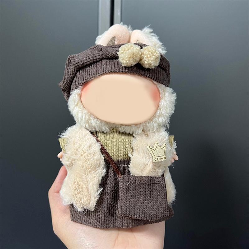 Doll Clothing Decoration Set For 17Cm Plush Vinyl Labubu Stylish Outfit Clothes Sports Leisure Suit Labubu Outfit Accessories