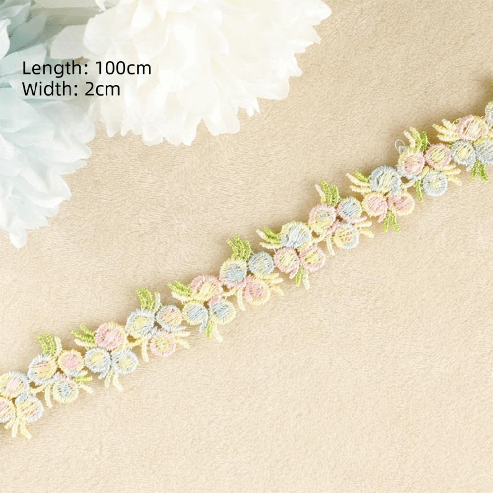Embroidered Flower Lace Flower Ribbons DIY Clothes Wedding Dress Sewing Flower Lace Trim Multicoloured Sewing Materials
