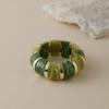 Vintage Punk Acrylic Elastic Rope Thick Wide Bracelet  Charm Bangles Temperament Jewelry For Women