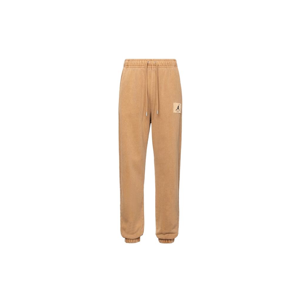 Jordan Essentials Solid Color Drawstring Casual Cuffed Knit Joggers Men Bottoms Legendary-Dark-Brown FB7299-231