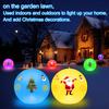 2PCS Solar Powered LEDs Floatings Pool Lights with 2PCS Santa Claus Design Sticker RGBW 16 Color