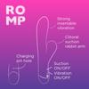 ROMP Pulse Pleasure Rabbit Vibrator with Air Technology Clitoral Suction Rabbit Toy and Clitoral Suction Vibrator Waterproof - - G-Spot -