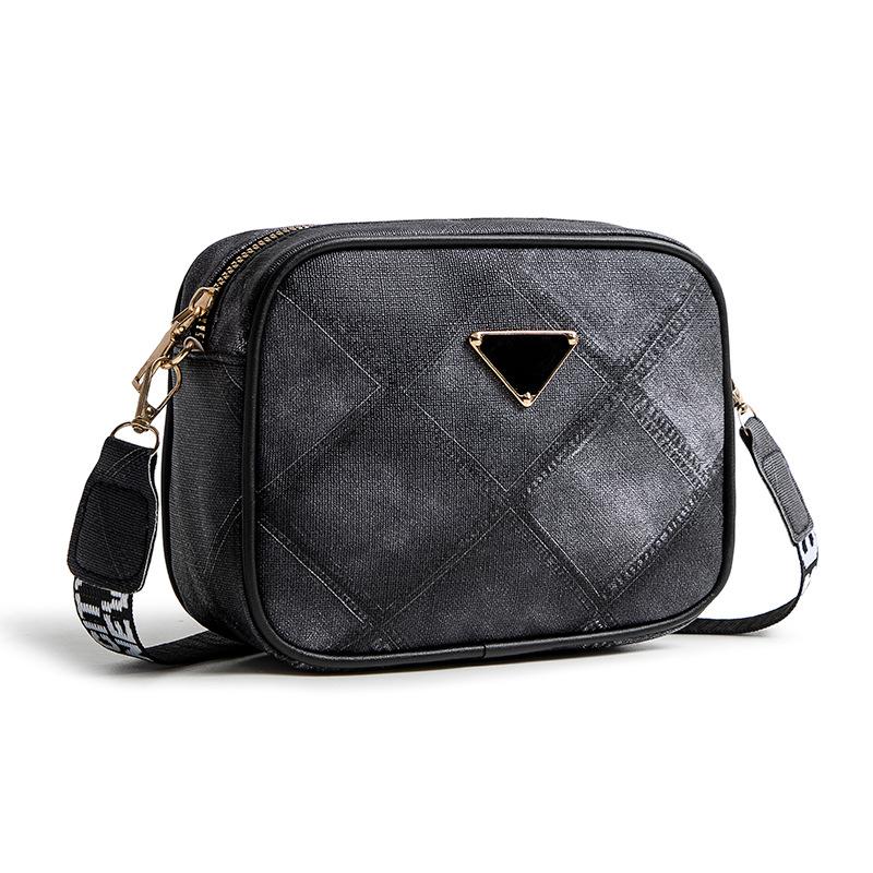 Trend Denim Pattern Small Square Bag Lis Fashion Gradual Change Color Diamond Crossbody Shoulder Women's Bag Mobile Phone Bag
