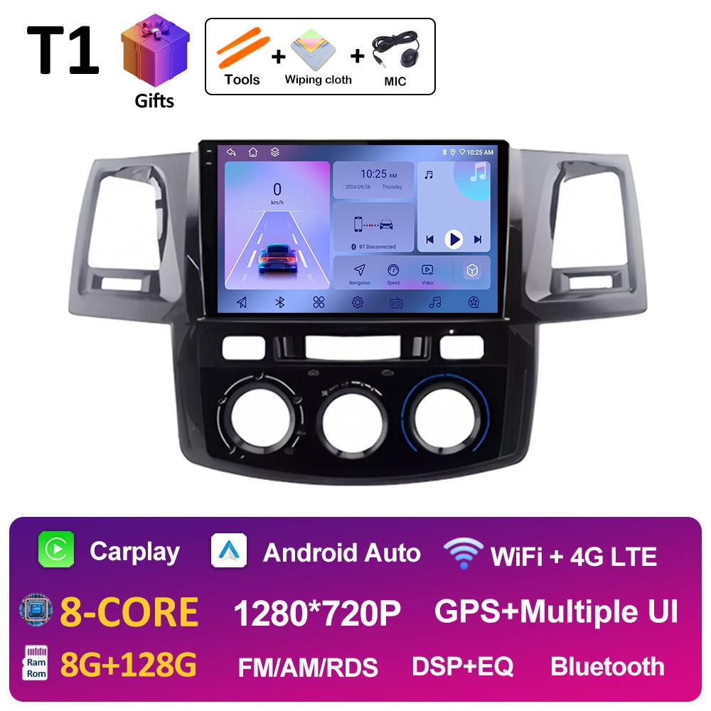Smart System Wireless Carplay For Toyota Fortuner HILUX Revo Vigo 2007 2018 2019 - 2015 Android OS Car Multimedia Radio Player