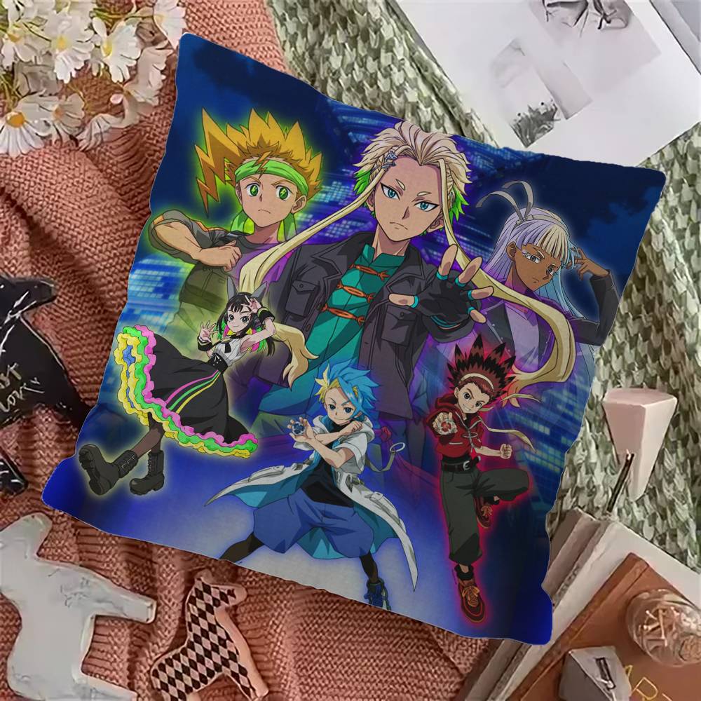 Anime Bbeyblade X Cushion Cover Inches Farmhouse Decor Home Throw Pillow Covers for Couch Decorations