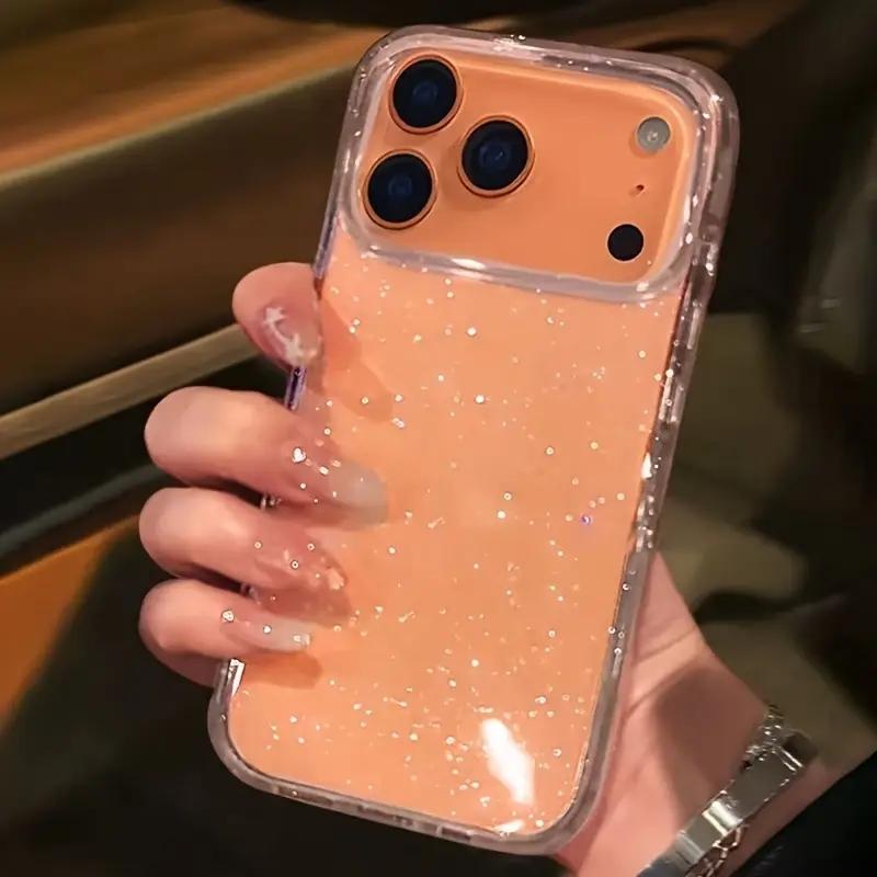 Luxury Glitter Clear Phone Case For 11 12 13 14 15 16 17 Air Pro Max X Xs XR Max 7 8 Plus Soft Transparent Silicone Cover