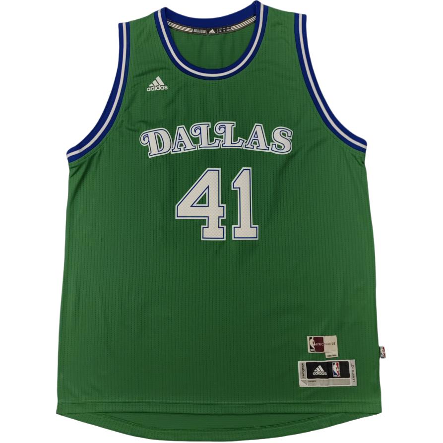 Adidas Swingman Fan Edition Даллас Маверикс Дирк Новицки Ретро Свитшот с круглым вырезом Баскетбольная майка Унисекс майка AS8126 XL