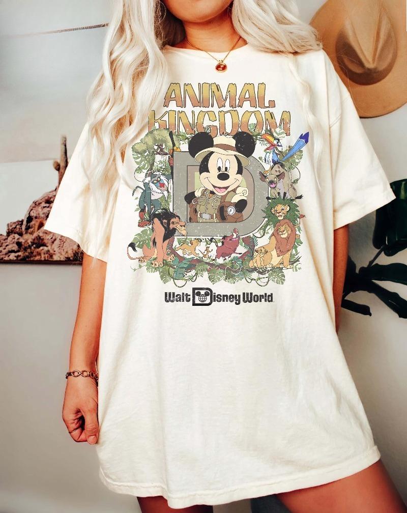

2026 Summer Animal Kingdom Graphic Tshirt Unisex Unisex Fashion Cotton Quality Casual Loose Short Sleeve Classic Unisex S