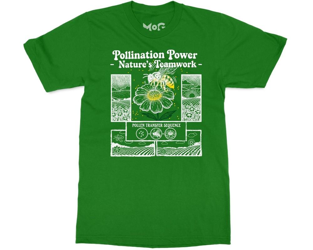 Bee Pollination TShirt Bees Flowers Nature Lover Pollinator Tee Botanical Top S