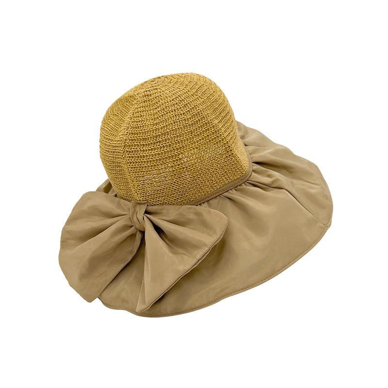 

Black Knot Butterfly Hat Collapsible Widebrimmed Sunshade Women Protection Sun коричневый
