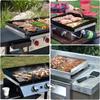 Stainless Steel Wind Guard 17/22/28/36-Inch Griddle Wind Screen Heat-Resistant BBQ Shield Durable Outdoor Cooking Versatile