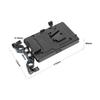 Aluminum Alloy 15MM Pipe Clamp With Battery Backboard Plate For V Mount Battery Plate In Photography And Videography