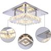 Piccolo Lampadario a LED Semi-Incasso Illuminazione in Cristallo Lampada da Soffitto Moderna in Cristallo per Camere da Letto Sale da Pranzo Corridoio (Caldo)
