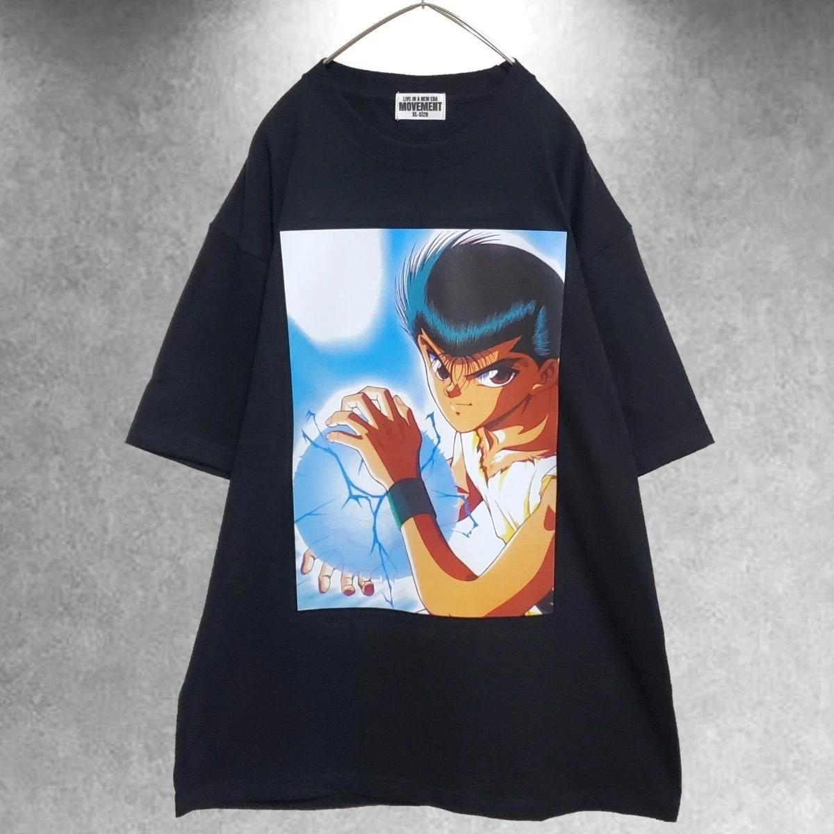 Yu Yu Hakusho Graphic Anime T-Shirt XL Black Streetwear Tee S