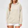 Long Sleeve Sweatshirts For Women Loose Casual Solid Color Tunic Hoodies Trendy Texture Pullover Tops Fall Tops With Pocket