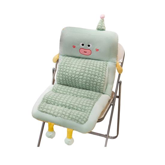 

Плюшевая подушка для офисного сиденья Мягкая мультяшная подушка для сиденья с поясничной подушкой и поддержкой спины Нескользящая подушка для кресла-качалки для пола общежития автомобиля офиса патио