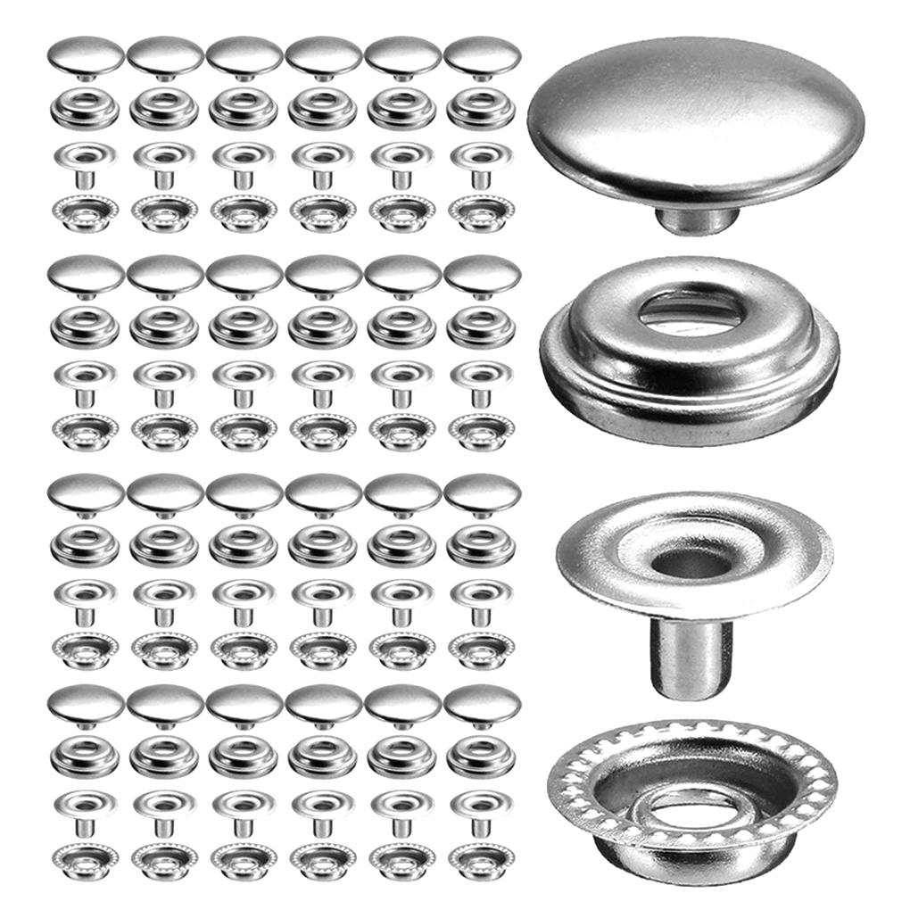 

100 шт. 15 мм брезентовый комплект кнопок морского класса из нержавеющей стали для пошива чехла для лодки, кожаной одежды, палатки оранжевый