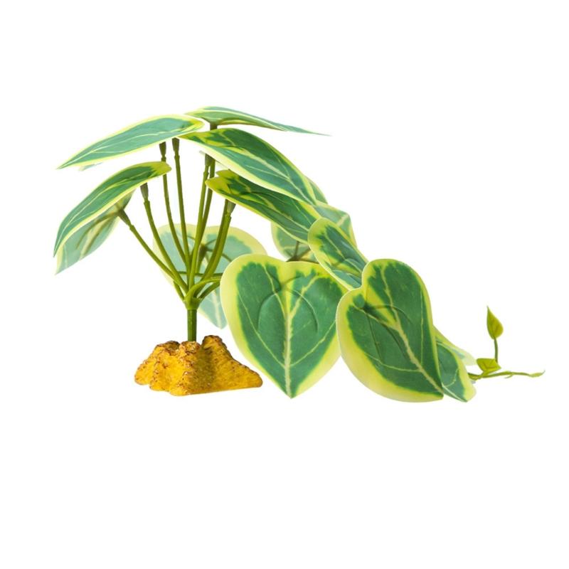 Reptiles Plant Grass for Climbing Habitat Decors Branch with Leaves for Lizards Spiders Snake Geckos Hideouts