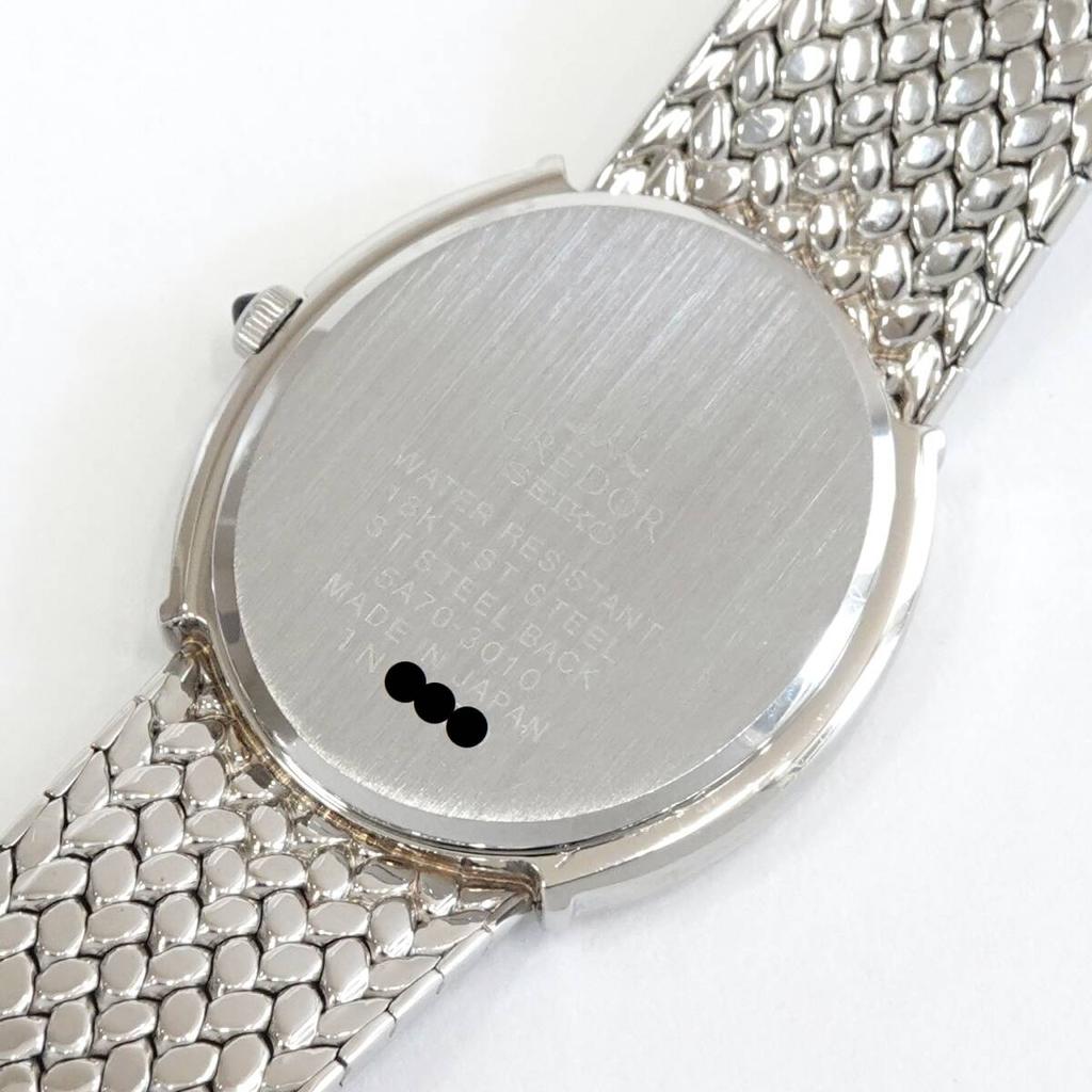SEIKO Credor Ladies Quartz Watch Diamond 5A70-3010 SS/ K18