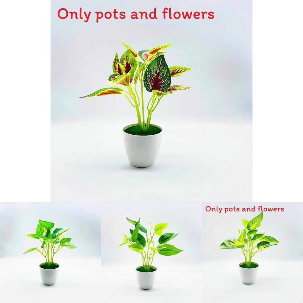 Artificial Green Plant Pot With Fabric Leaves For Home Decor And Office Display