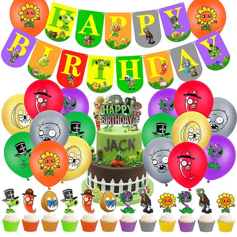 Vibrant Plants Vs. Zombies Theme Birthday Party Supplies For Kids Unforgettable Decorations