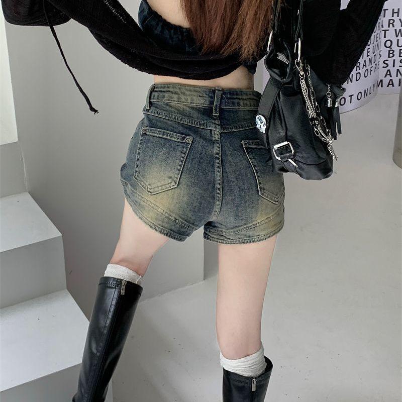 Women's High Waist Denim Shorts A Line Loose Fit Casual Summer Hot Pants