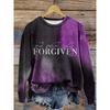 Round Neck Autumn and Winter Loose Long Sleeved Letter Printed Women's Clothing