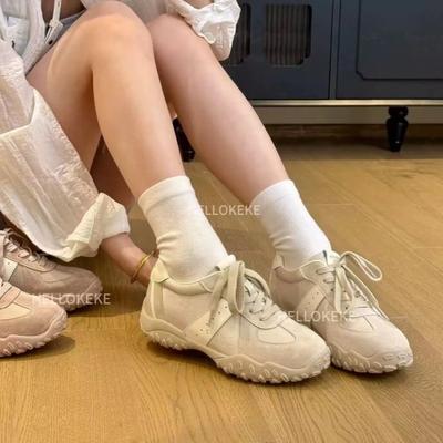 Lightweight Dopamine Retro Versatile Flat-bottomed German Training Shoes Women's 2025 New Spring and Autumn Lightweight Casual Sports Shoes