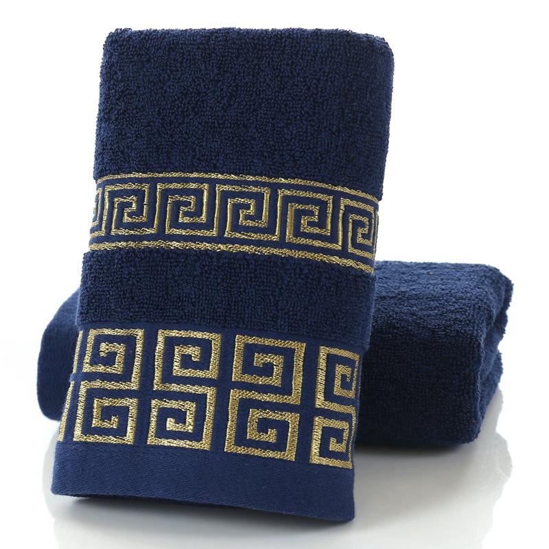 Ten thousand grid pure cotton towel solid color broken file is not easy to lose hair household absorbent face towel bath 34*74