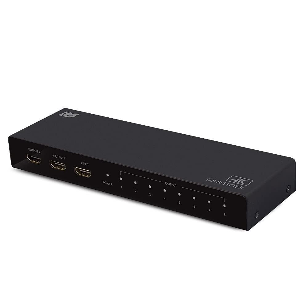 

4K60Hz compatible 1 input 8 output HDMI distributor RS-HDSP8P-4K чорний