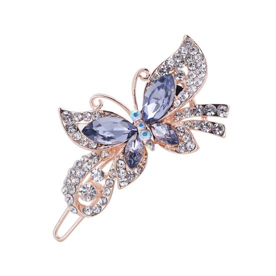 Fashion Women Butterfly Shape Rhinestones Inlaid Hair Clip Hairpin Headwear