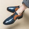 Fashion Men's Personalized Color Matching Casual Shoes 2024 Leather Male Classic Oxfords Shoes Mew Male Comfortable Business Dress Shoe