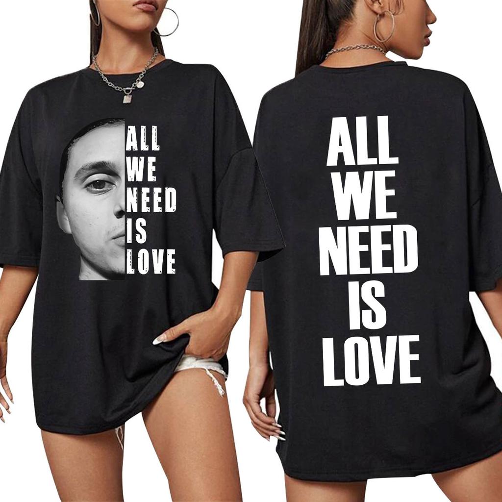 Canserbero All We Need Is Love Merch T Shirt Unisexs Women Fashion Vintage Short Sleeve Tshirts Cotton Casual Oversized T Shirts