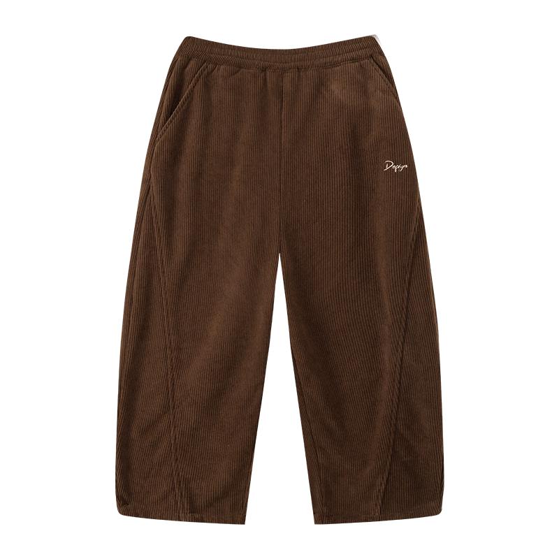 

Girls Warm Corduroy Curved-Leg Long Pants 140