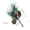 Artificial Pine Needle Greenery & Red Berry Bouquet for Holiday DIY & Gift Packaging