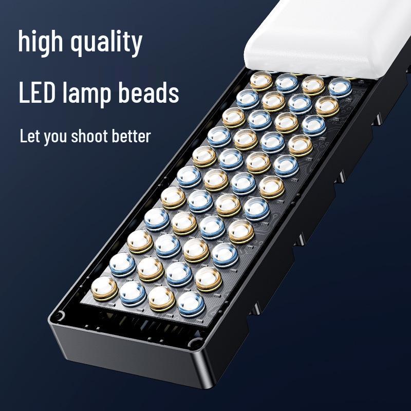 RGB Handheld LED Fill Light Stick with Barn Doors for Professional Outdoor Portrait Photography