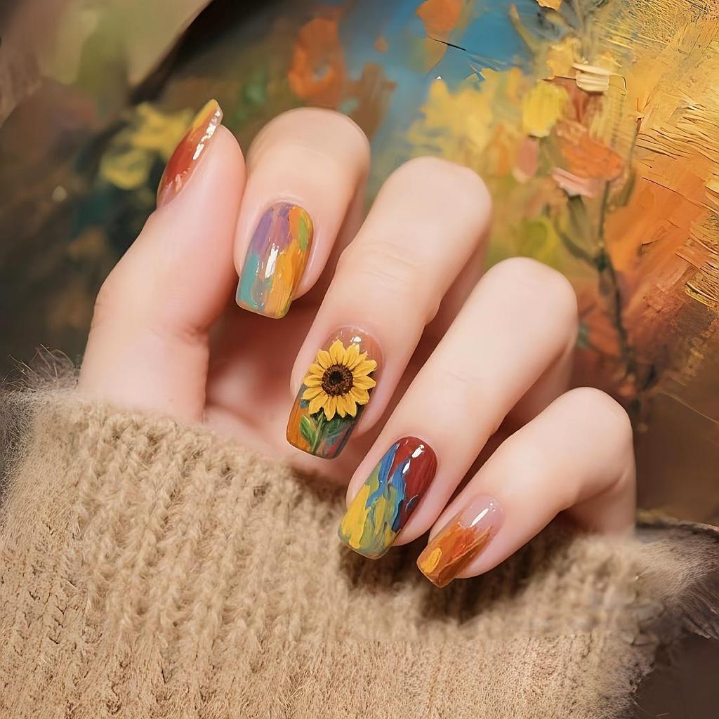 Cat Eye Polka Dot Detachable Nails with Bow Patches - Cute Handmade Nail Art for New Year