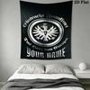 Tapisserie murale Eintracht Frankfurt avec nom personnalisé Accrochage mural esthétique Couverture en tissu imprimé Tapisseries décoratives pour chambre à coucher salon Décoration de maison