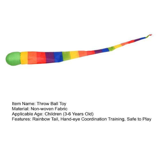 Wurf- und Fangballspielzeug Regenbogen-Schwanz Schaumstoffball Indoor Outdoor Schulspielplatz Sensorisches Training Kinder Bunter Sport-Wurf