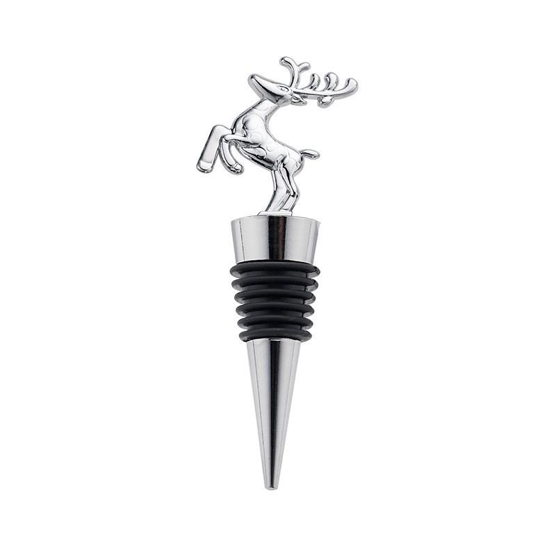 1pc Elk Wine Stopper Expanding Beverage Bottle Stopper Preservation Red Wine Cork Metal Bottle Champagne Stopper Christmas Tree
