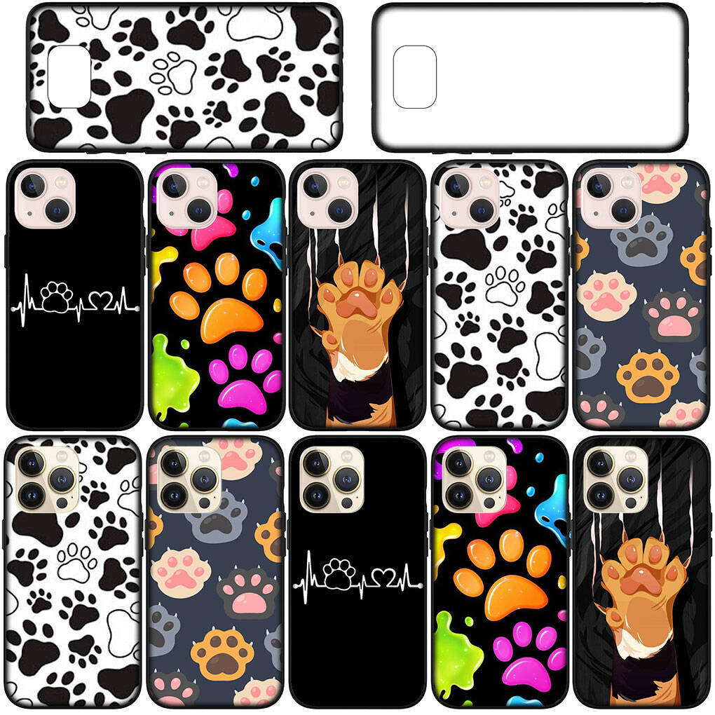 Hülle für iPhone 17 16 15 Xiaomi Poco Redmi Note 14 13 12 11 Pro Max 9 16e Samsung Galaxy S25 S24 S23 14C A56 OPPO Huawei Niedliche Hunde Pfote Katze Handyhülle