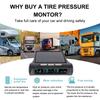 Solar Power TMPS LCD Display LCD Security Alarm Tire Pressure Monitoring For Truck Bus Car Tyre Temperature Alarm System With 6 External Sensors