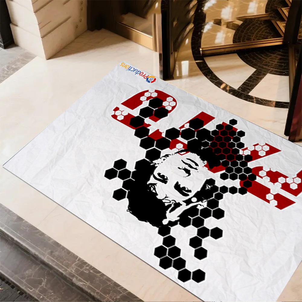 Street Art Revolution Carpet Design for Dining Room Outdoor Balcony Hallway Anti-slip Rug Decorate Offices Perfect Birthday/Christmas Gift Idea
