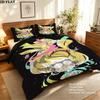 Star Butterfly Pattern Bedding uilt Set uilt Cover Pillowcase Home Decoration Birthday Gift (1 * duvet cover + 2 * pillowcase without core)