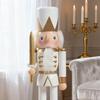 Yousheng 10" Nutcracker Figurines Wooden Christmas Nutcracker Soldier Ornament Standing Nutcracker Figure for Fireplace Shelf Tabletop Decor