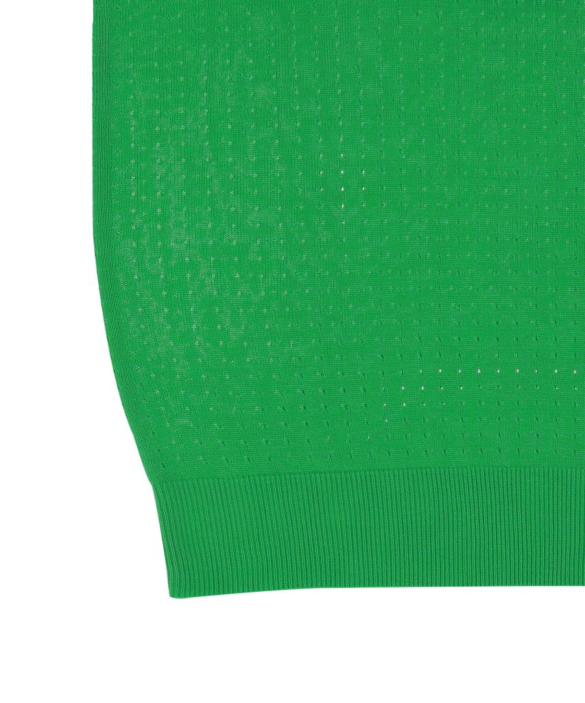 BEENTRILL Short Sleeve Collared Knit (Light Green)