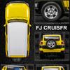 1/32 Scale Toyota FG Cruzer Game DICAST Multi-purpose Sports Car Model with Rear Trailer Model That Can Open The Door Group As A Gift for Young Boys