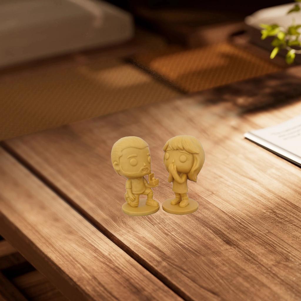 Desktop Figures, Engagement Anniversary Figures, Proposal Ornaments