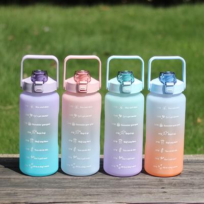 Space Cup Bullet Cover Spray Paint Gradual Change Color Water Cup Capacity Plastic Kettle
