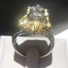 European and N Domineering Gold Lion Head Ring Cast Animal Titanium Steel Ring